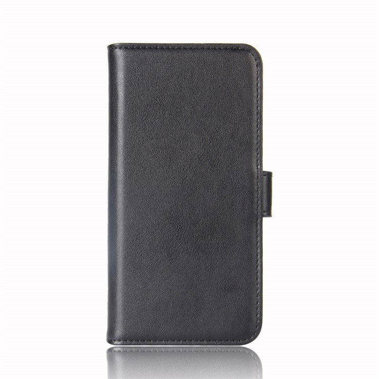 Split Leather Protection Phone Case Cover for Motorola Moto G7 Play (EU Version) - Black