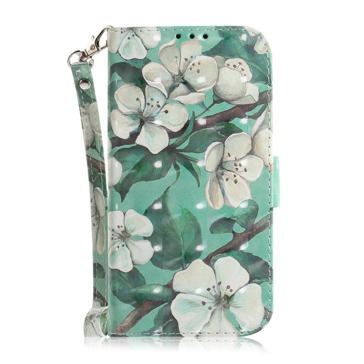 Pattern Printing Light Spot Decor Leather Wallet Case for Motorola Moto G7 Play - Beautiful Flowers