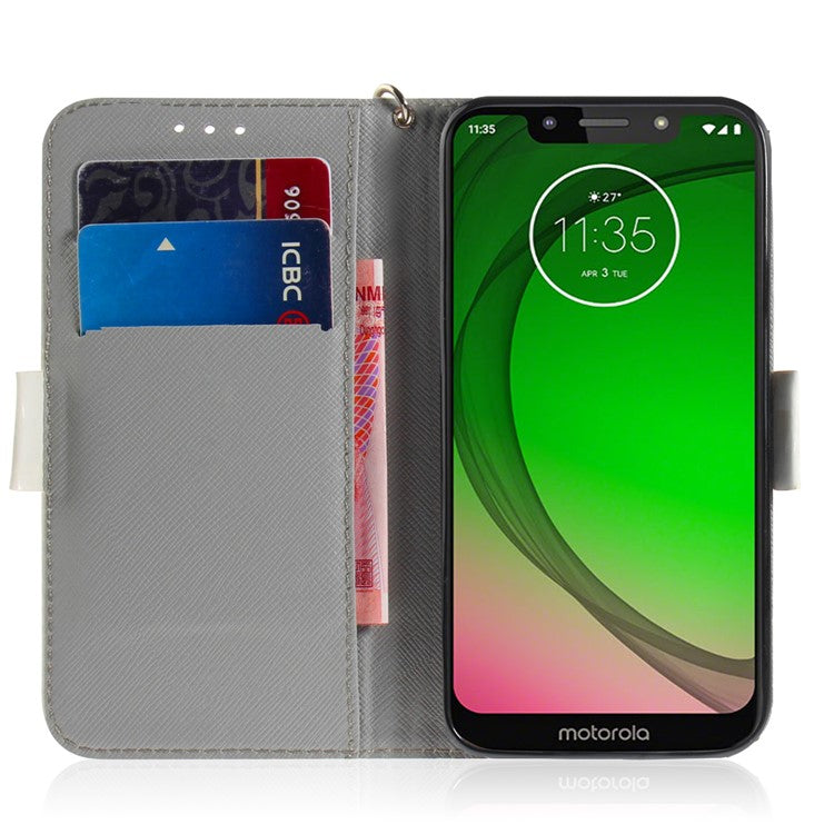 Pattern Printing Light Spot Decor Leather Wallet Case for Motorola Moto G7 Play - Beautiful Flowers