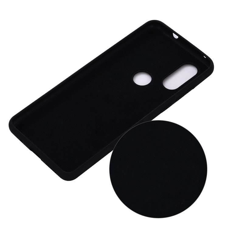 Soft Liquid Silicone Phone Casing for Motorola One Vision/P50- Black