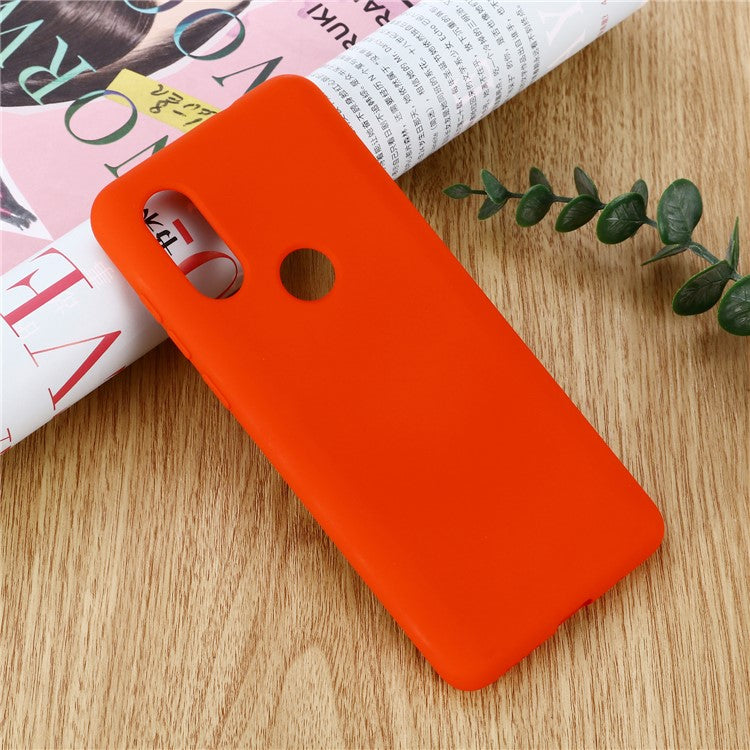 Soft Liquid Silicone Phone Casing for Motorola One Vision/P50- Red