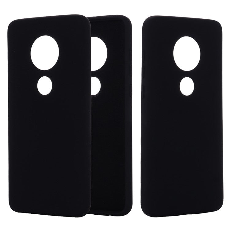 Liquid Silicone Case Protective Phone Cover for Motorola Moto E5 - Black