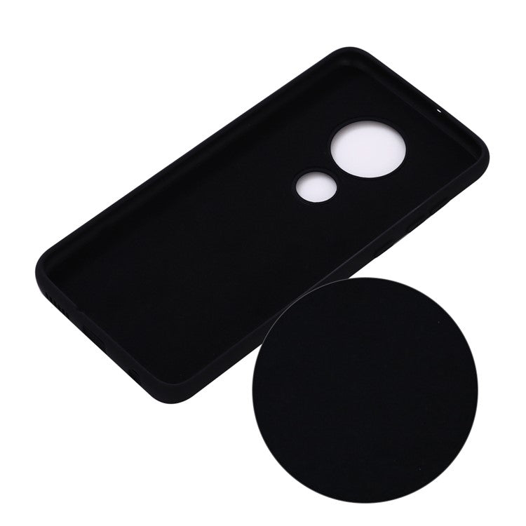 Liquid Silicone Case Protective Phone Cover for Motorola Moto E5 - Black