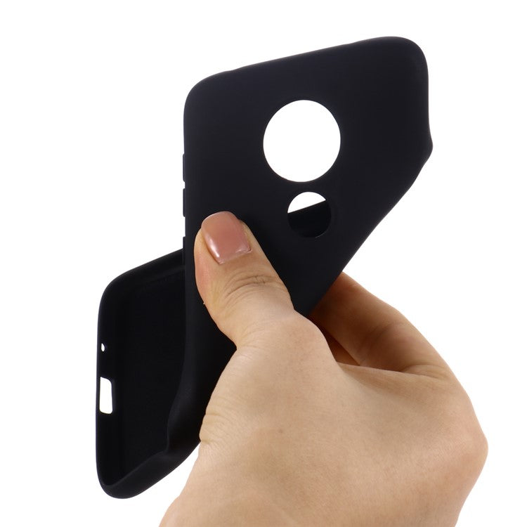 Liquid Silicone Case Protective Phone Cover for Motorola Moto E5 - Black
