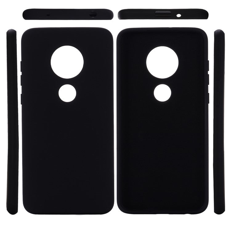 Liquid Silicone Case Protective Phone Cover for Motorola Moto E5 - Black