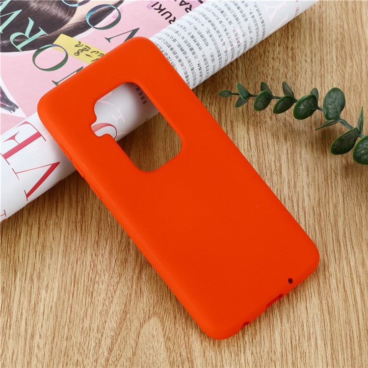 Soft Liquid Silicone Phone Back Cover Casing for Motorola One Zoom - Red