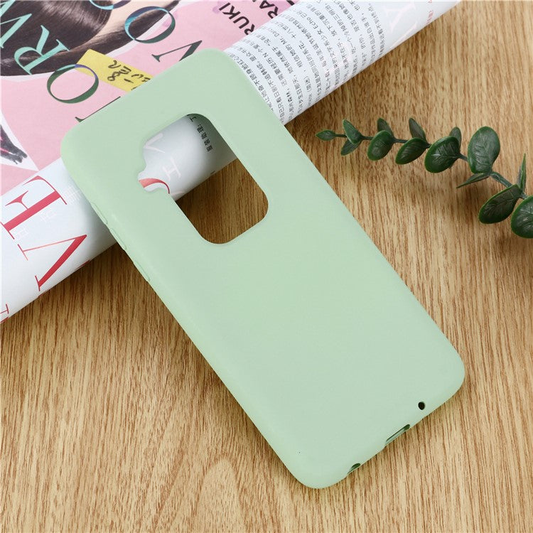 Soft Liquid Silicone Phone Back Cover Casing for Motorola One Zoom - Green