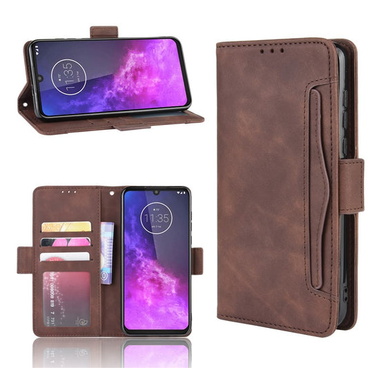 Wallet Leather Stand Case for Motorola One Zoom - Brown