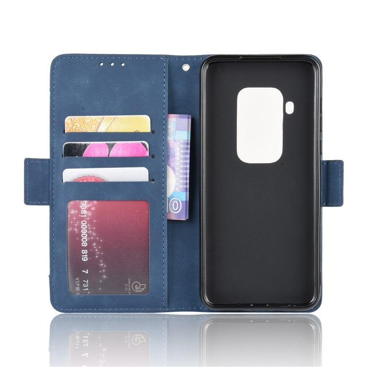 Wallet Leather Stand Case for Motorola One Zoom - Blue