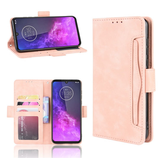 Wallet Leather Stand Case for Motorola One Zoom - Pink