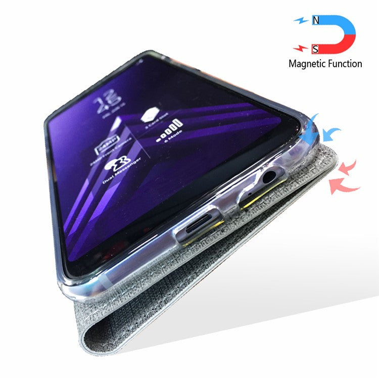 For Motorola One Action VILI DMX Cross Style Leather Stand Shell - Grey