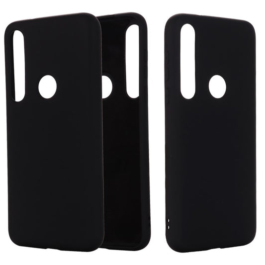 Liquid Silicone Back Case for Motorola Moto G8 Plus - Black