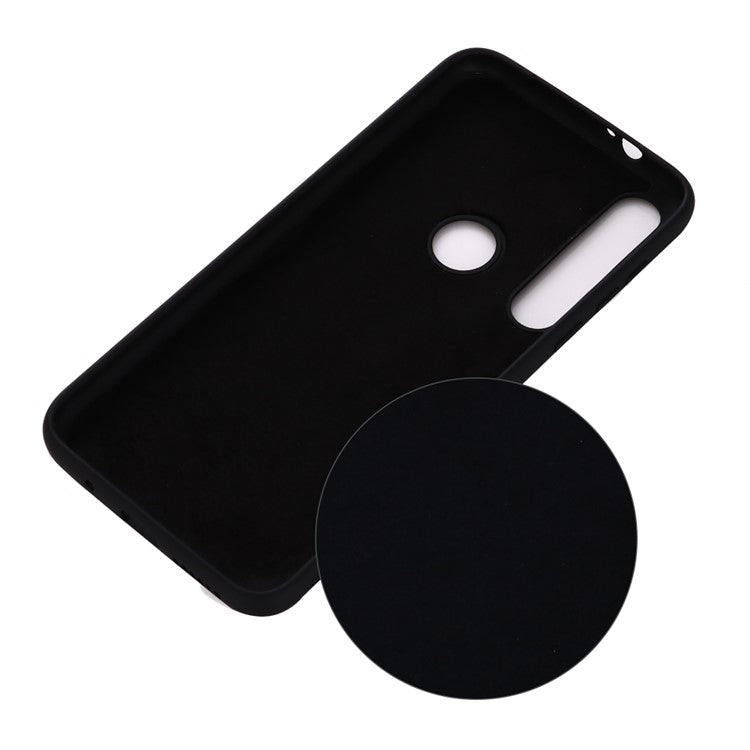 Liquid Silicone Back Case for Motorola Moto G8 Plus - Black