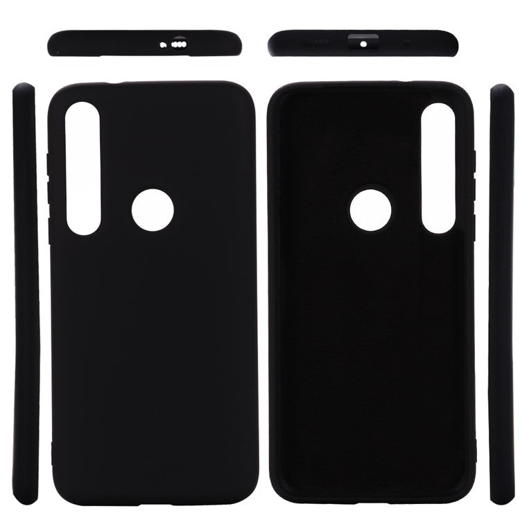 Liquid Silicone Back Case for Motorola Moto G8 Plus - Black