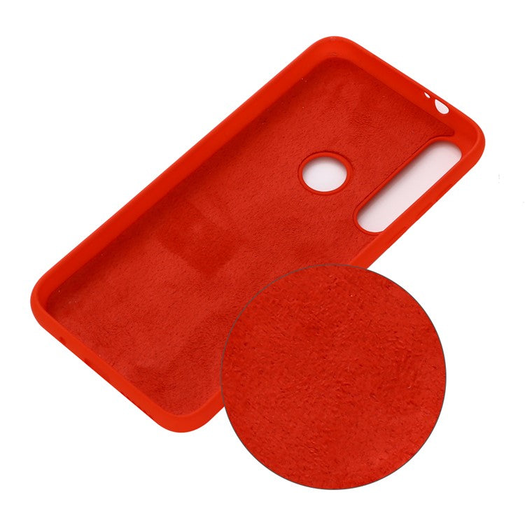 Liquid Silicone Back Case for Motorola Moto G8 Plus - Red