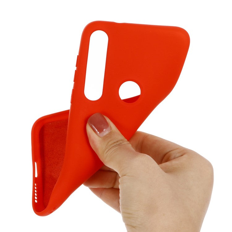 Liquid Silicone Back Case for Motorola Moto G8 Plus - Red