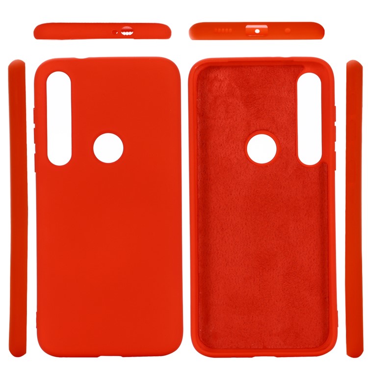 Liquid Silicone Back Case for Motorola Moto G8 Plus - Red