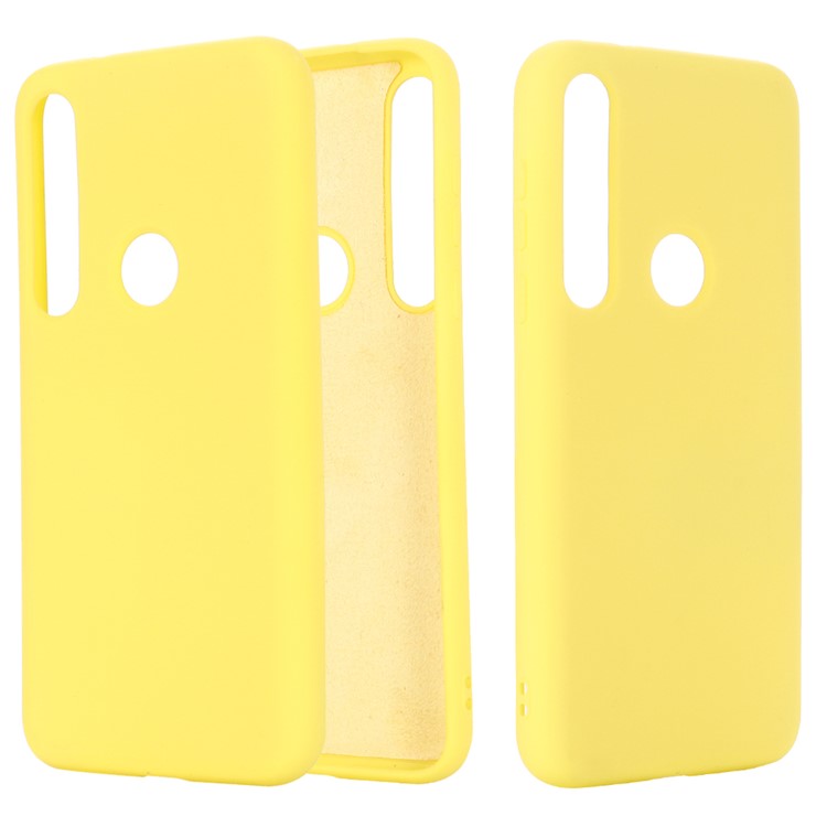 Liquid Silicone Back Case for Motorola Moto G8 Plus - Yellow