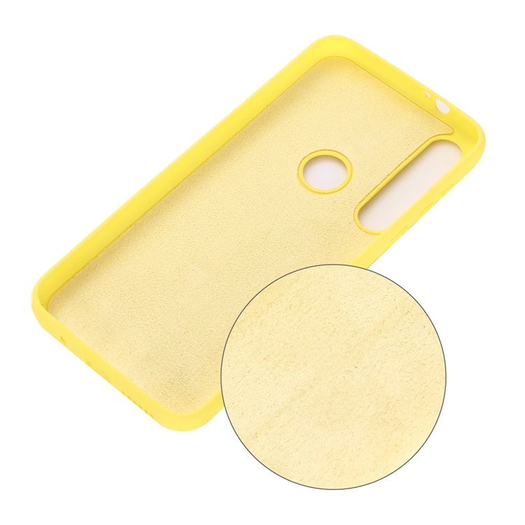 Liquid Silicone Back Case for Motorola Moto G8 Plus - Yellow