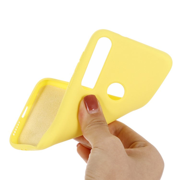 Liquid Silicone Back Case for Motorola Moto G8 Plus - Yellow