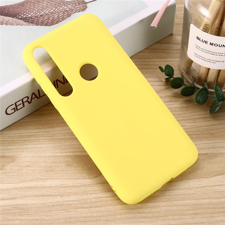 Liquid Silicone Back Case for Motorola Moto G8 Plus - Yellow