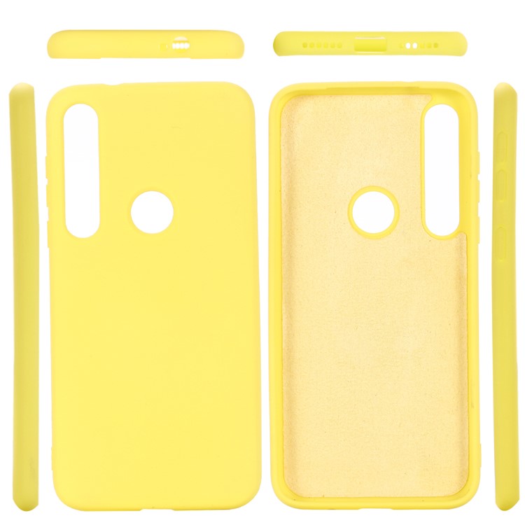 Liquid Silicone Back Case for Motorola Moto G8 Plus - Yellow