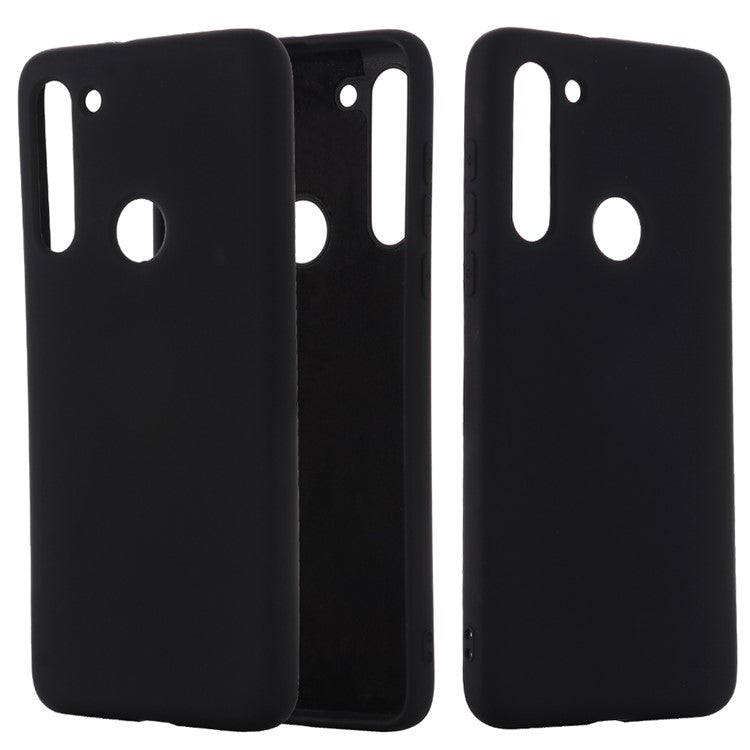 Liquid Silicone Phone Case for Motorola Moto G8 - Black