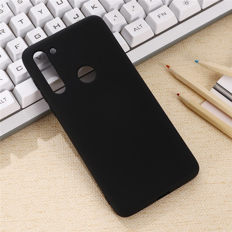 Liquid Silicone Phone Case for Motorola Moto G8 - Black