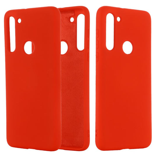 Liquid Silicone Phone Case for Motorola Moto G8 - Red