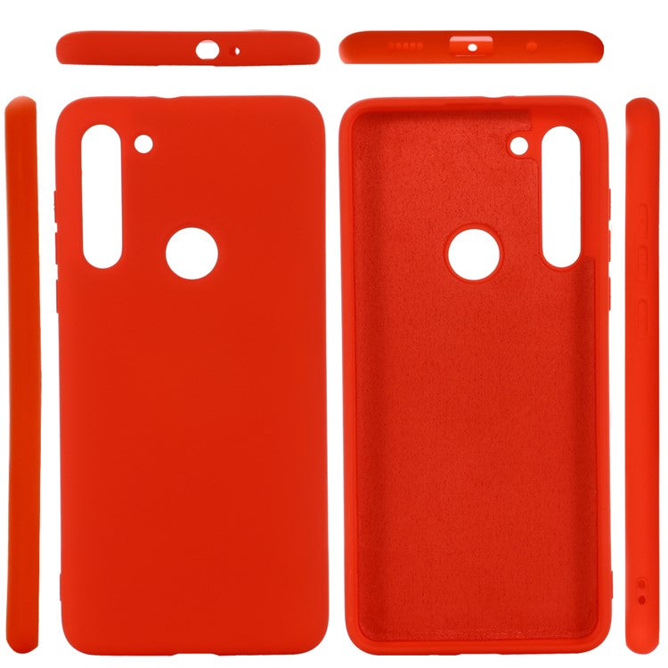 Liquid Silicone Phone Case for Motorola Moto G8 - Red