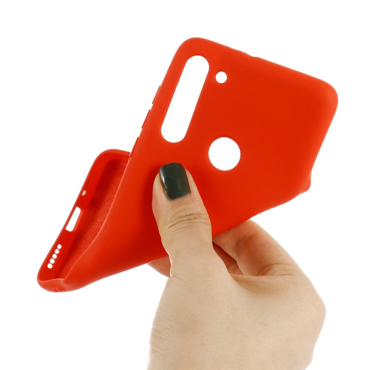 Liquid Silicone Phone Case for Motorola Moto G8 - Red