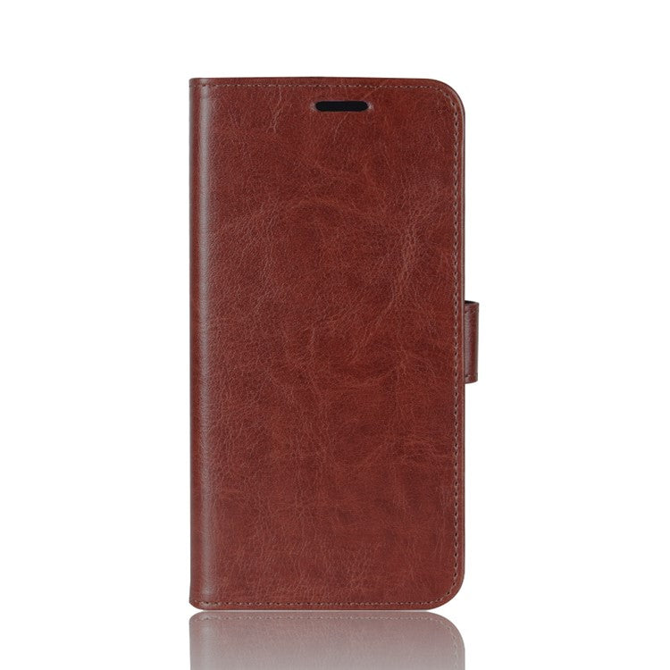 Crazy Horse Wallet Leather Magnetic Phone Cover for Motorola Moto E6i / E6s (2020) - Brown
