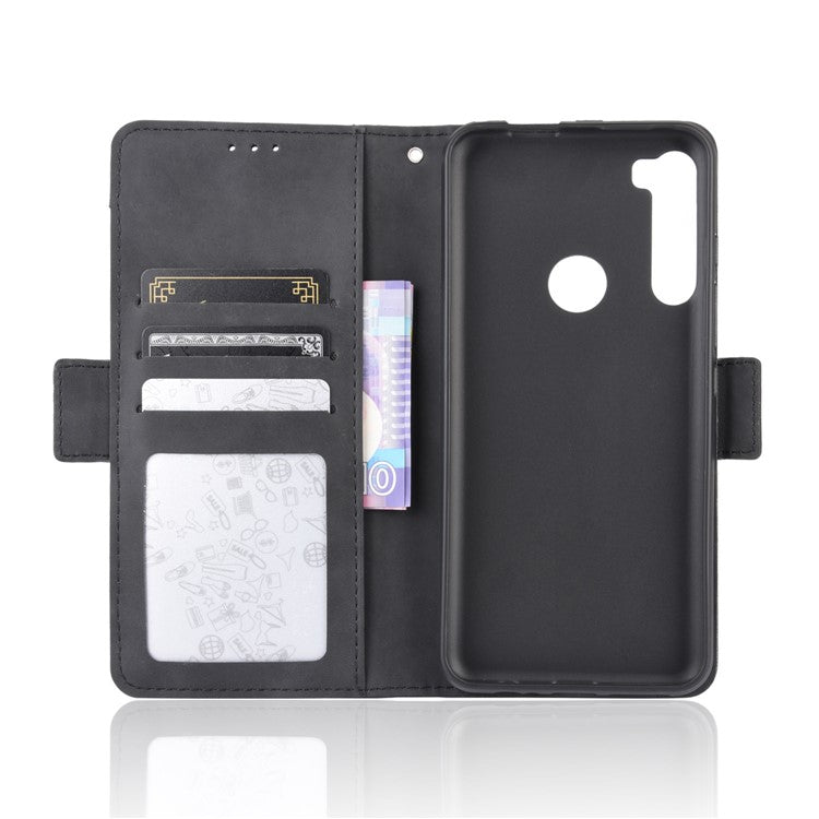 Wallet  Leather Stand Case for Motorola Moto One Fusion Plus - Black