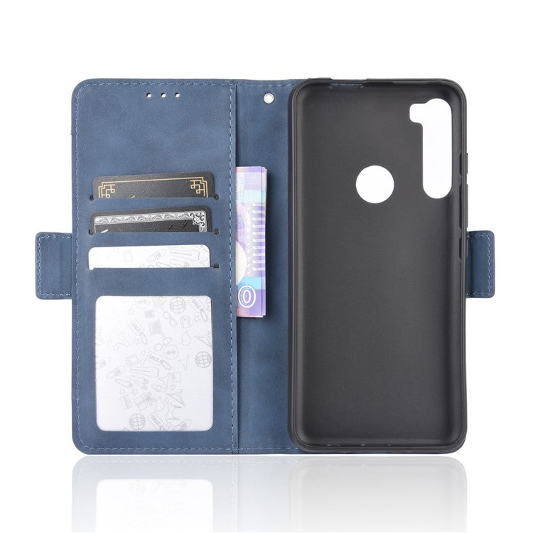 Wallet  Leather Stand Case for Motorola Moto One Fusion Plus - Blue