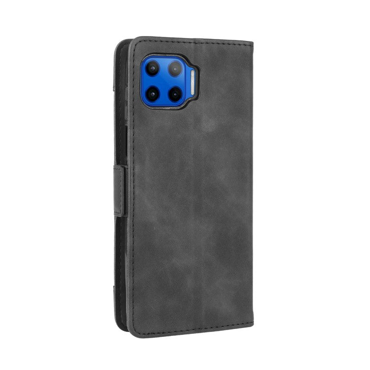 Wallet Stand Flip Leather Protective Case for Motorola Moto G 5G Plus - Black