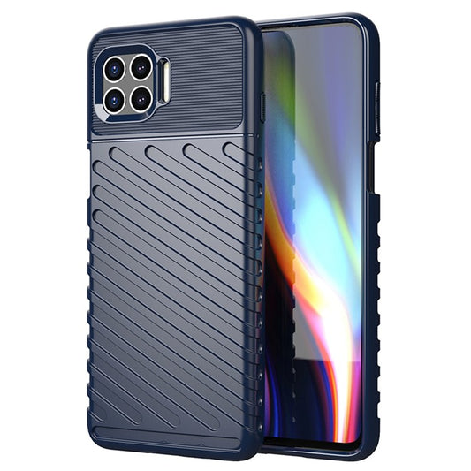 Thunder Series Twill Texture Soft TPU Phone Protective Shell for Motorola Moto G 5G Plus - Blue