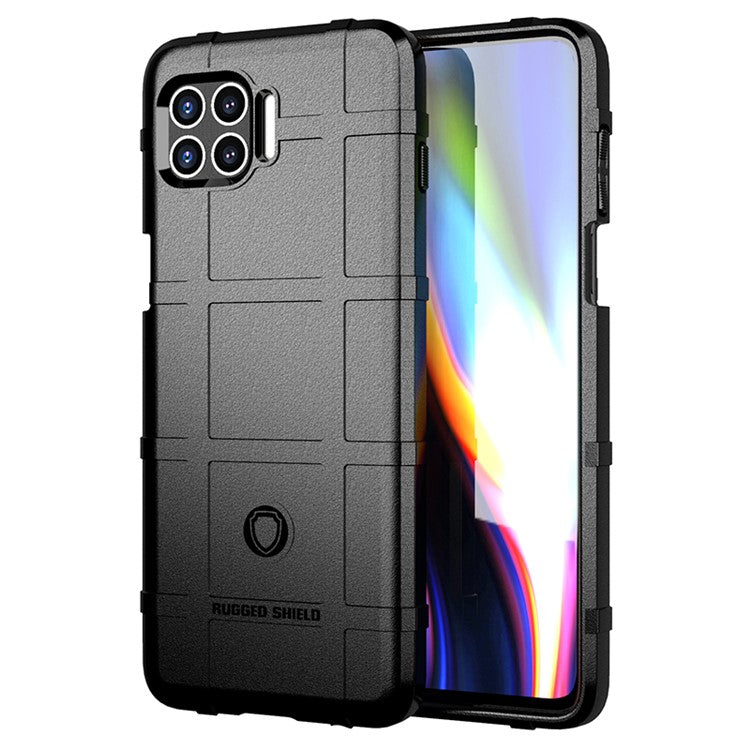Anti-shock Square Grid Texture Thicken TPU Case for Motorola Moto G 5G Plus - Black