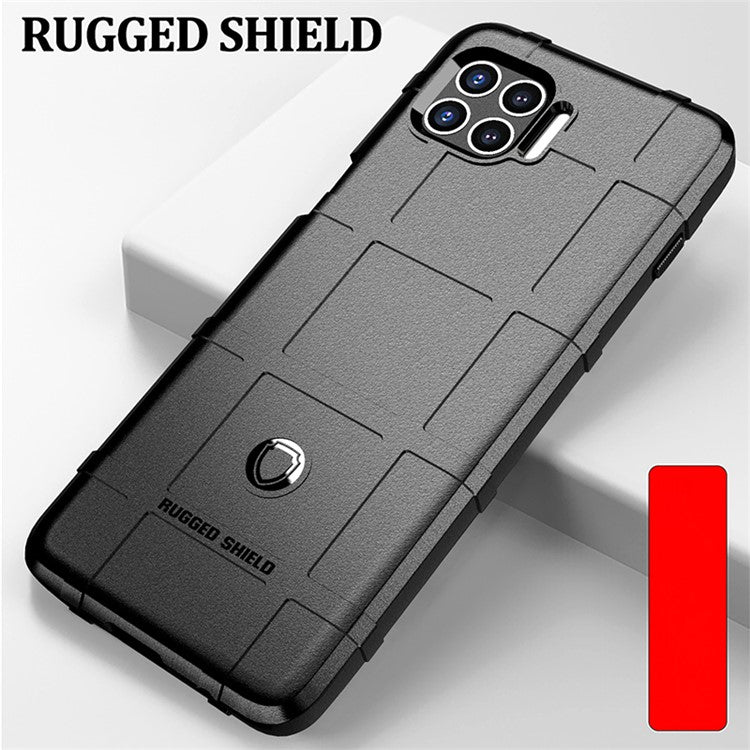 Anti-shock Square Grid Texture Thicken TPU Case for Motorola Moto G 5G Plus - Black