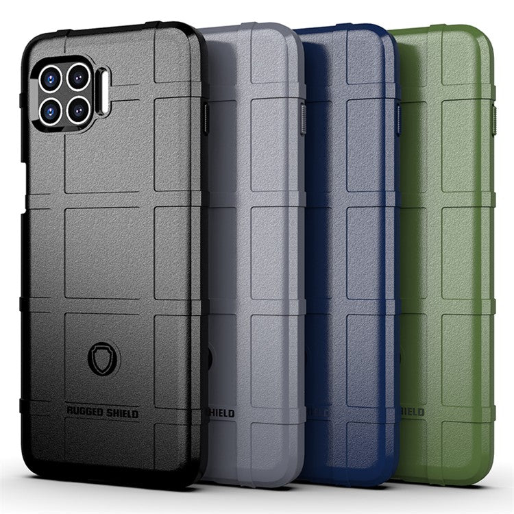 Anti-shock Square Grid Texture Thicken TPU Case for Motorola Moto G 5G Plus - Black