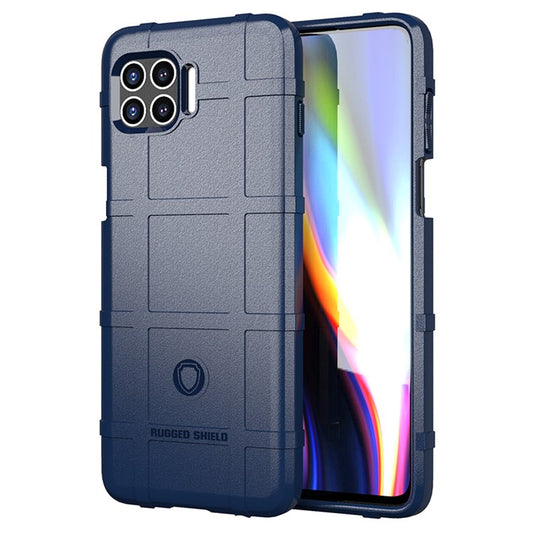 Anti-shock Square Grid Texture Thicken TPU Case for Motorola Moto G 5G Plus - Blue