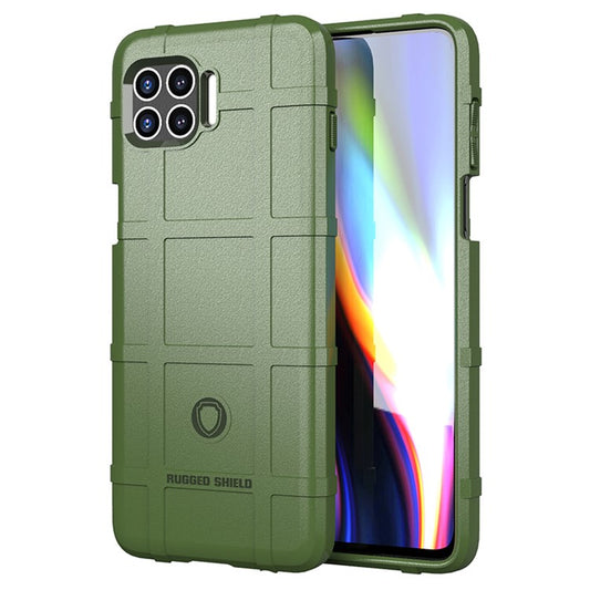 Anti-shock Square Grid Texture Thicken TPU Case for Motorola Moto G 5G Plus - Army Green