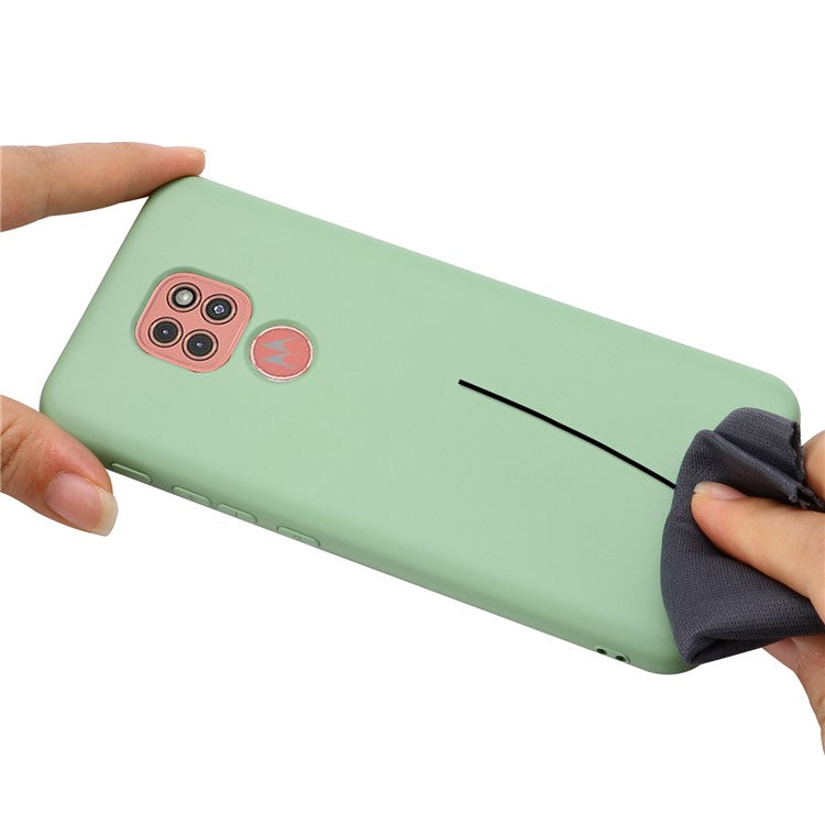 Soft Liquid Silicone Mobile Phone Cover for Motorola Moto G9 Play - Green