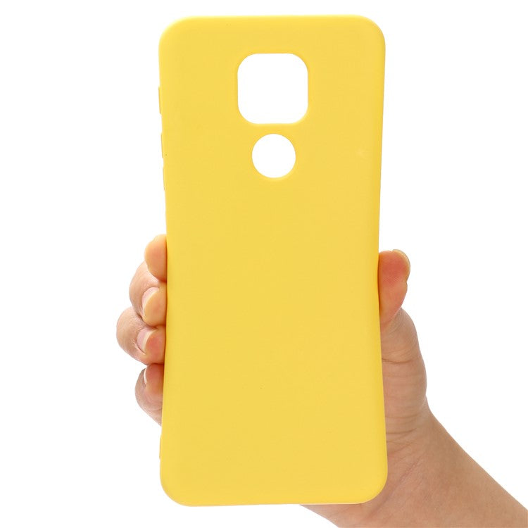 Soft Liquid Silicone Mobile Phone Cover for Motorola Moto G9 Play - Yellow