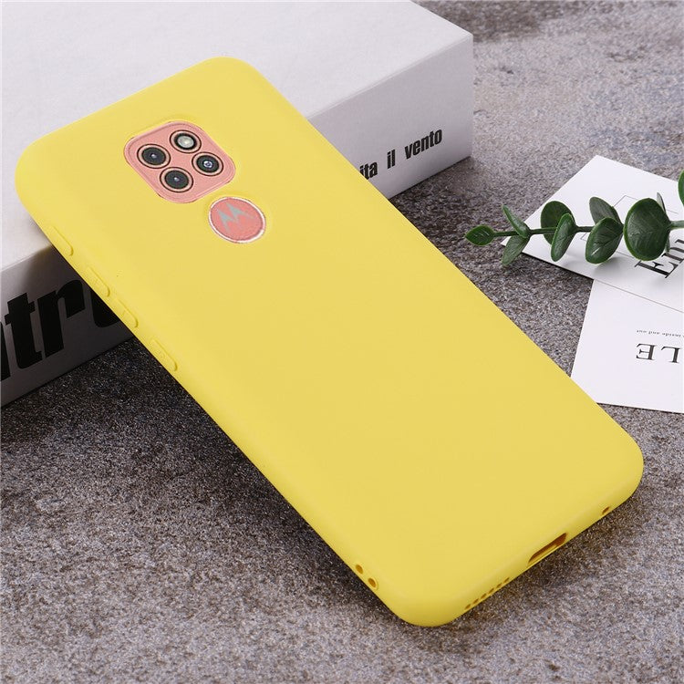 Soft Liquid Silicone Mobile Phone Cover for Motorola Moto G9 Play - Yellow