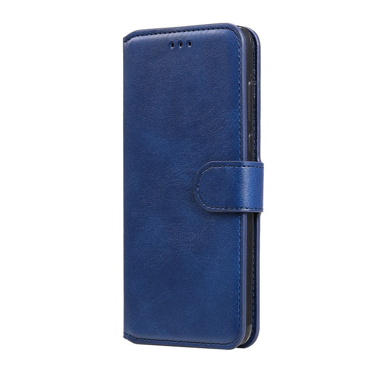 Classic Wallet Stand Flip Leather Phone Case for Motorola Moto G9 Play / Motorola Moto E7 Plus - Blue