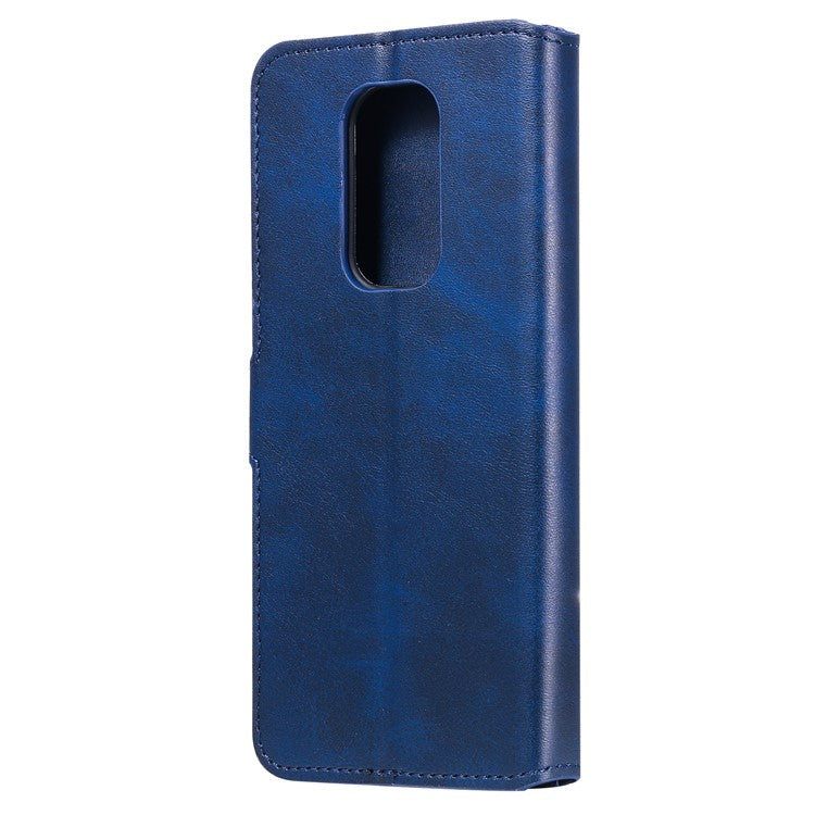 Classic Wallet Stand Flip Leather Phone Case for Motorola Moto G9 Play / Motorola Moto E7 Plus - Blue