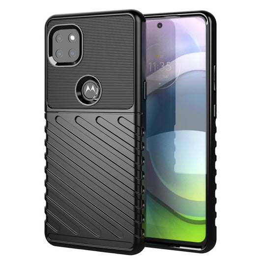 Thunder Series Twill Texture TPU Protection Case for Motorola Moto G 5G - Black