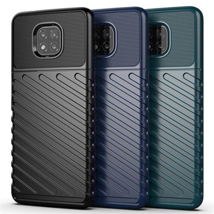 Thunder Series Twill Texture Lightweight TPU Mobile Phone Cover for Motorola Moto G Power (2021) - Black