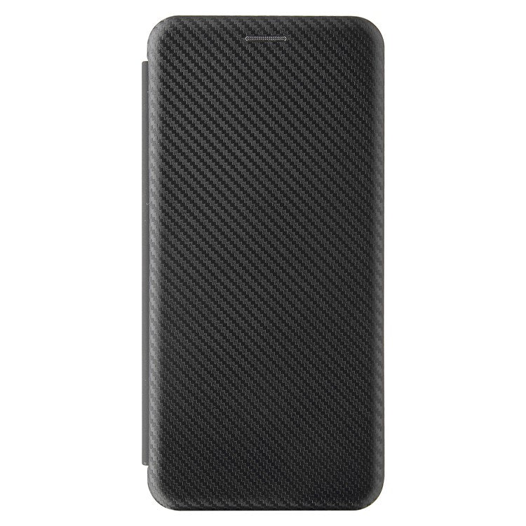 Auto-absorbed Stand Carbon Fiber Texture Leather Shell Cover for Motorola Moto G30/G20/G10 - Black
