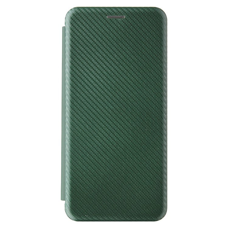 Auto-absorbed Stand Carbon Fiber Texture Leather Shell Cover for Motorola Moto G30/G20/G10 - Green